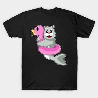 Seal Swim ring Flamingo T-Shirt